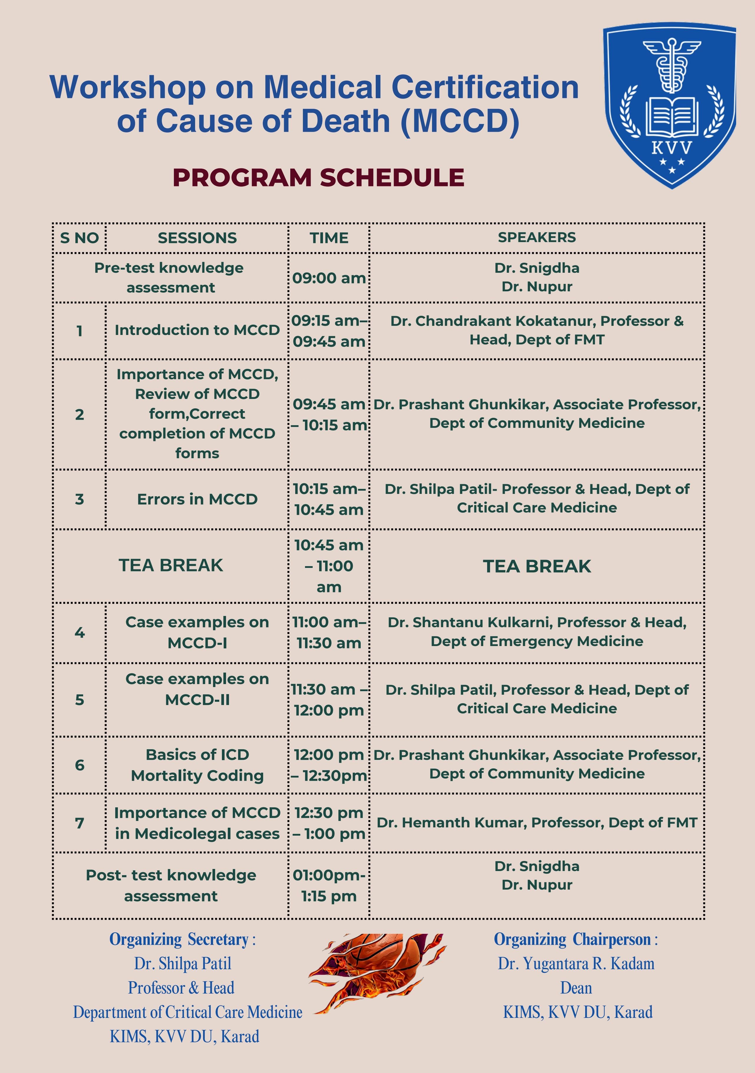 Programme schedule