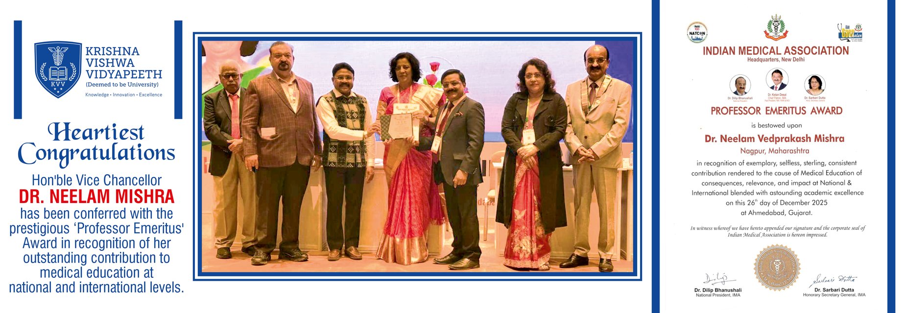 Distinguished Professor Emeritus Award For Hon. Vice Chancellor